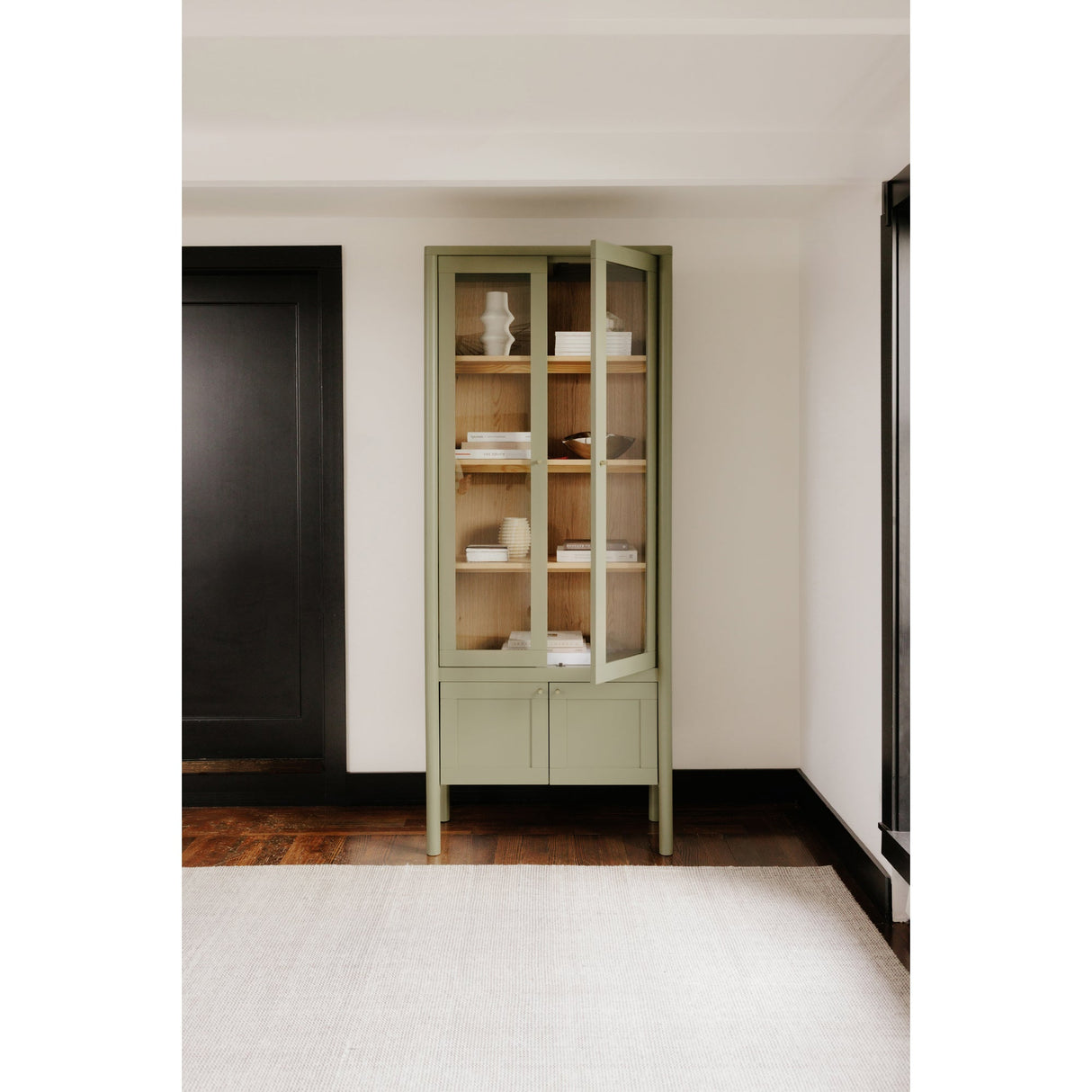 Hannah Green Tall Cabinet by Moe's Home at Eve Furniture