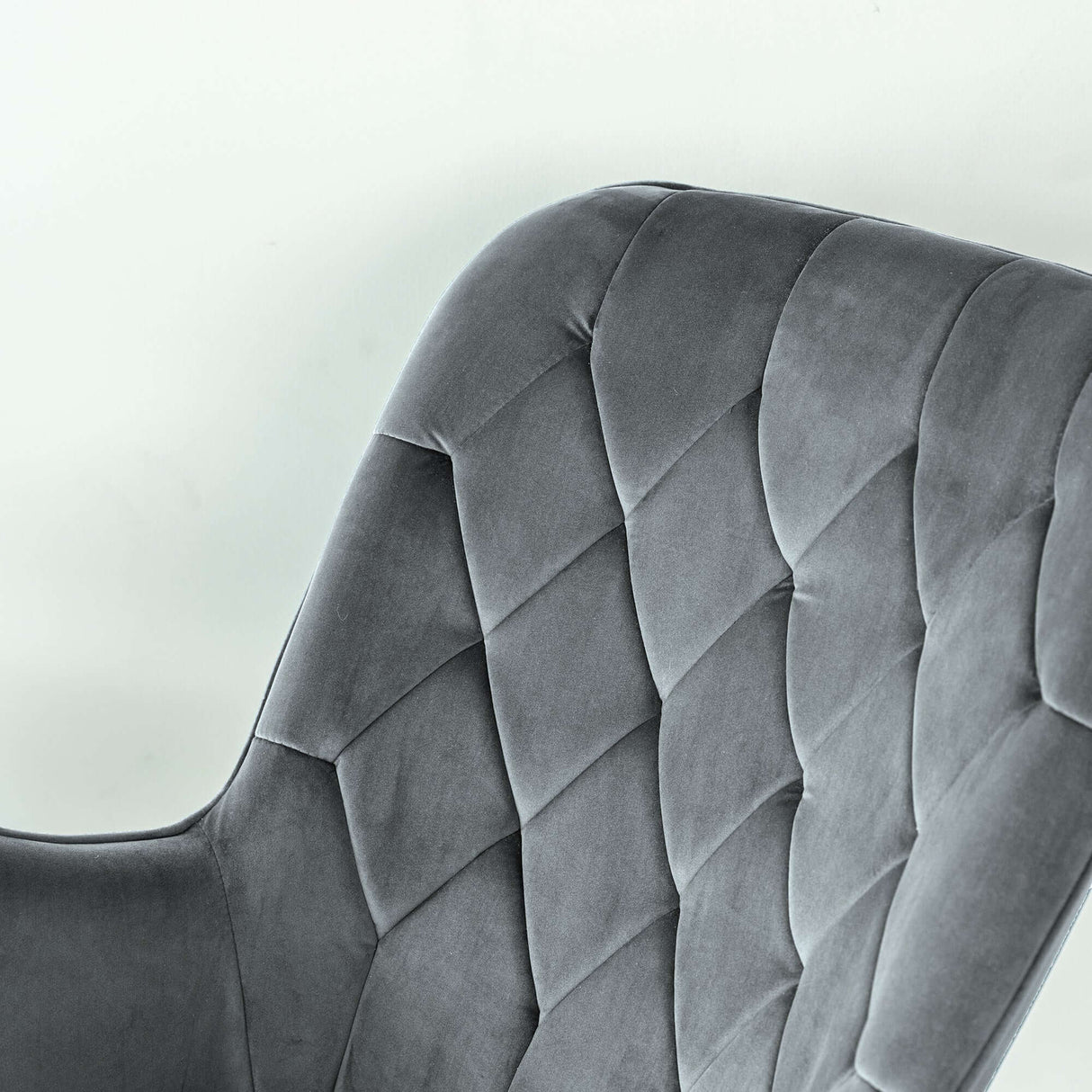 Hannah Mid Century Modern Rocking Chair In Dark Grey by Ashcroft Furniture at Eve Furniture