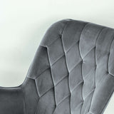 Hannah Mid Century Modern Rocking Chair In Dark Grey by Ashcroft Furniture at Eve Furniture