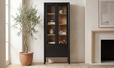 Hannah Tall Cabinet Black by Moe's Home at Eve Furniture