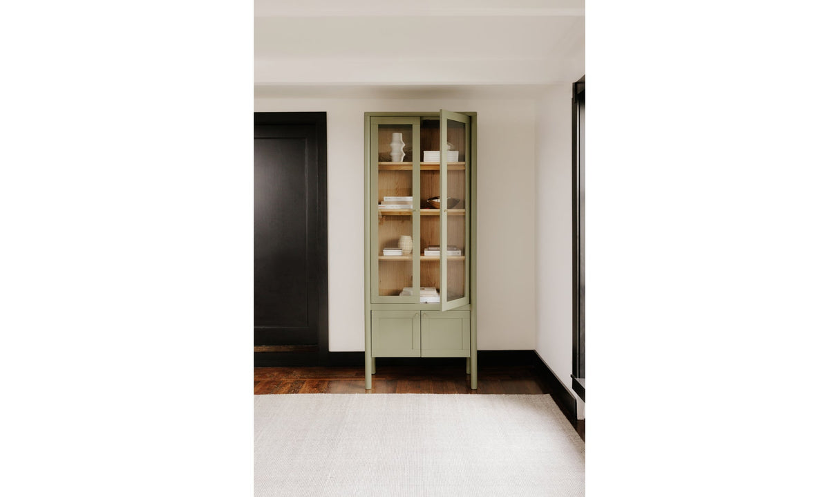 Hannah Tall Cabinet Green by Moe's Home at Eve Furniture