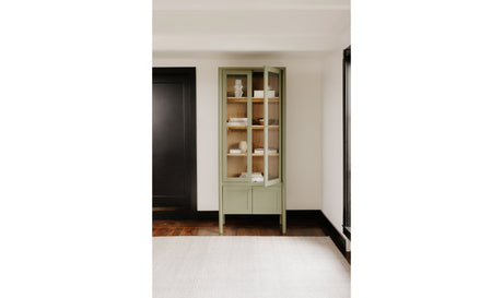 Hannah Tall Cabinet Green by Moe's Home at Eve Furniture