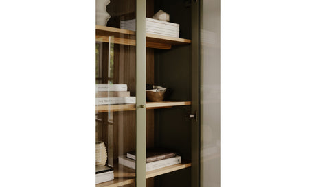 Hannah Tall Cabinet Green by Moe's Home at Eve Furniture