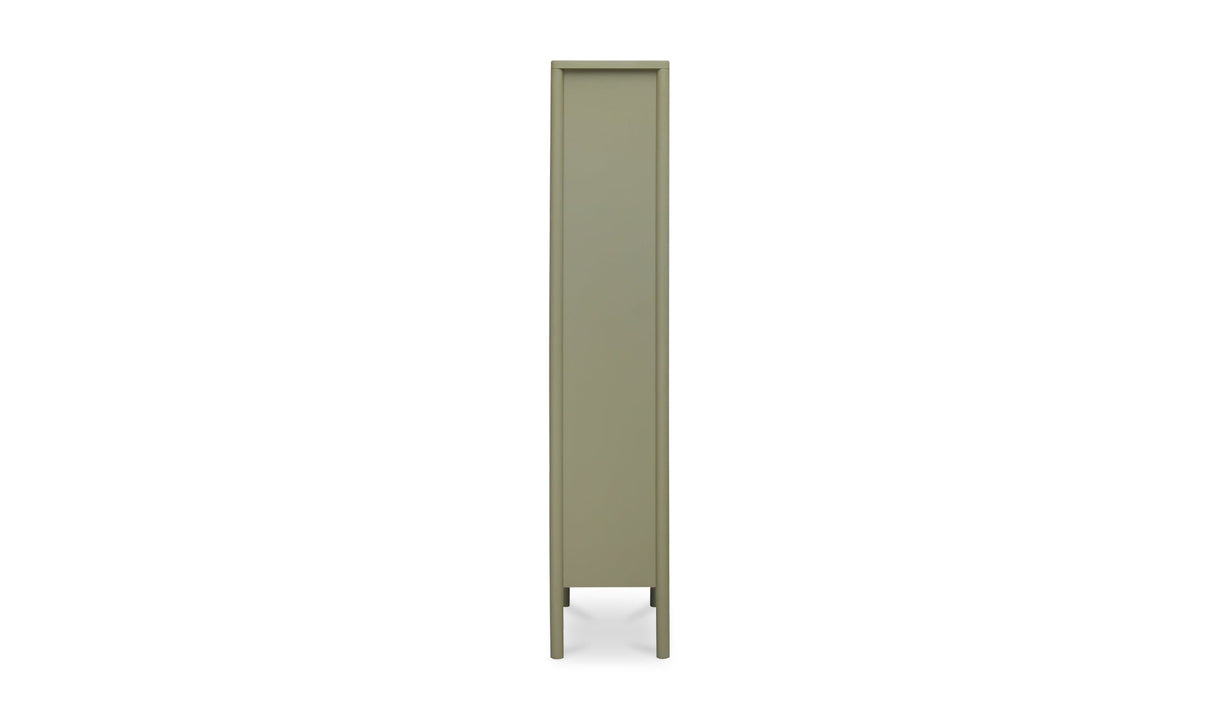 Hannah Tall Cabinet Green by Moe's Home at Eve Furniture