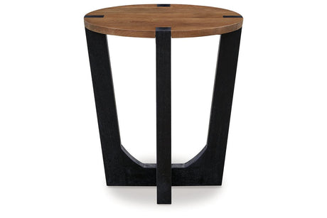 Hanneforth Brown/Black Coffee Table and 2 End Tables by Ashley at Eve Furniture