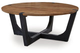 Hanneforth Brown/Black Coffee Table and 2 End Tables by Ashley at Eve Furniture