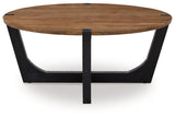 Hanneforth Brown/Black Coffee Table and 2 End Tables by Ashley at Eve Furniture