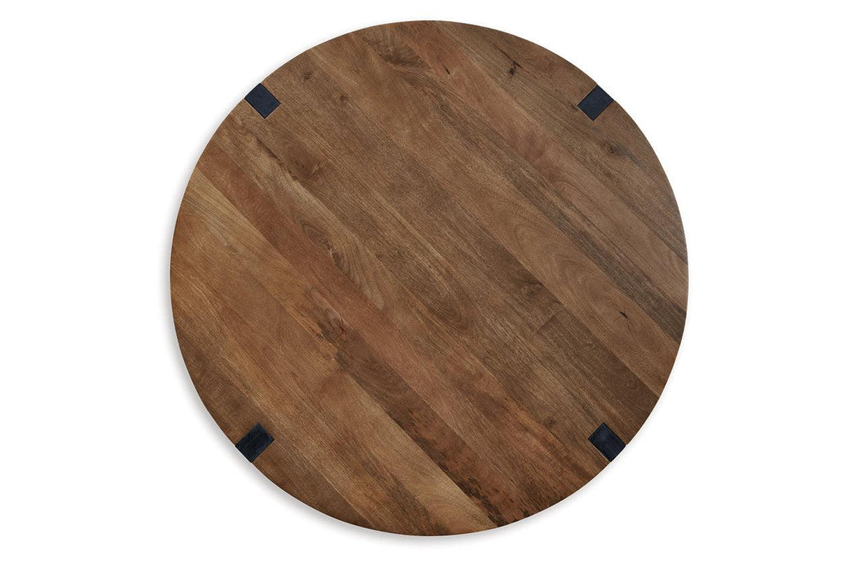 Hanneforth Brown/Black Coffee Table and 2 End Tables by Ashley at Eve Furniture