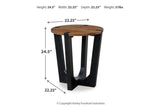 Hanneforth Brown/Black Coffee Table and 2 End Tables by Ashley at Eve Furniture