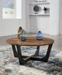 Hanneforth Brown/Black Coffee Table by Ashley at Eve Furniture