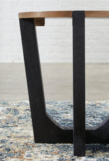 Hanneforth Brown/Black End Table by Ashley at Eve Furniture
