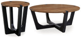 Hanneforth Coffee Table with 1 End Table in Brown/Black by Ashley at Eve Furniture
