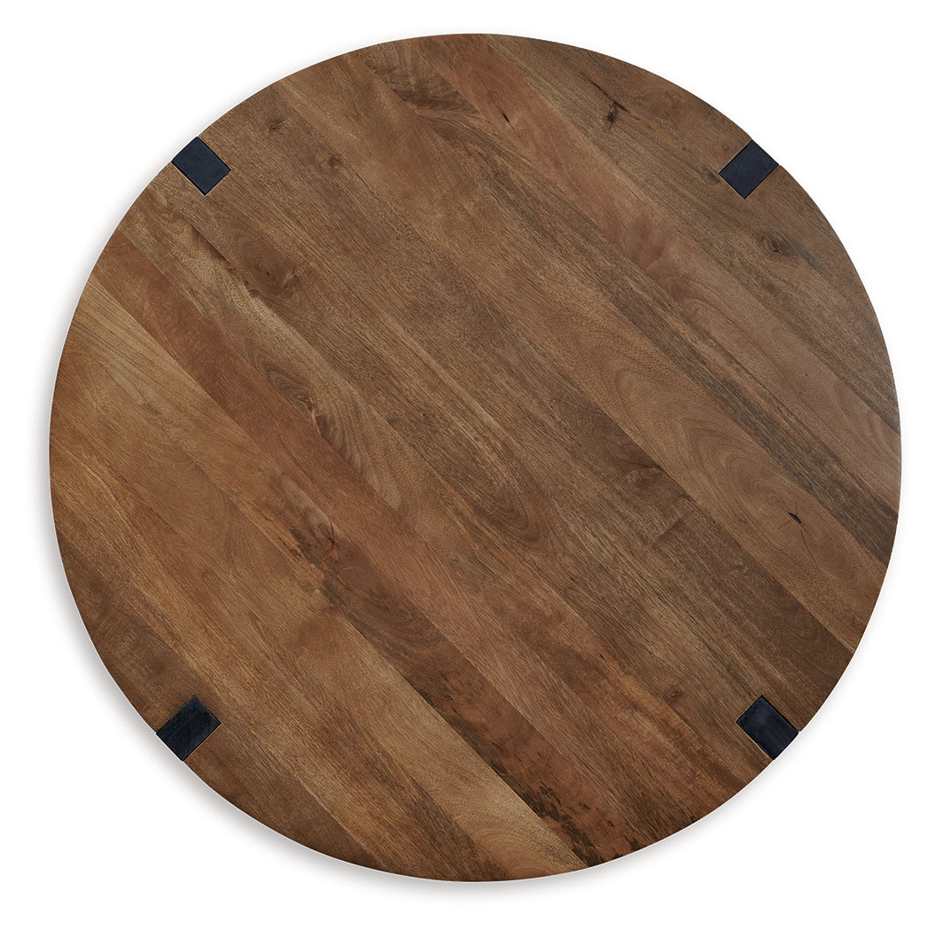Hanneforth Coffee Table with 1 End Table in Brown/Black by Ashley at Eve Furniture