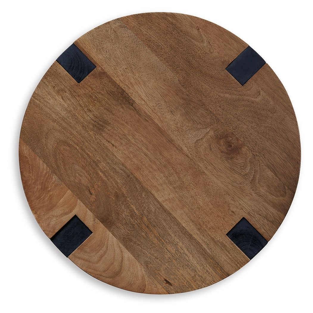 Hanneforth Coffee Table with 1 End Table in Brown/Black by Ashley at Eve Furniture