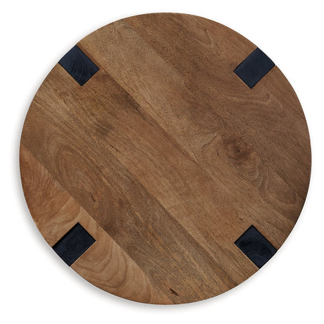 Hanneforth Coffee Table with 1 End Table in Brown/Black by Ashley at Eve Furniture