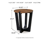 Hanneforth Coffee Table with 1 End Table in Brown/Black by Ashley at Eve Furniture