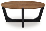 Hanneforth Coffee Table with 1 End Table in Brown/Black by Ashley at Eve Furniture