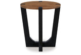 Hanneforth Coffee Table with 2 End Tables in Brown/Black by Ashley at Eve Furniture