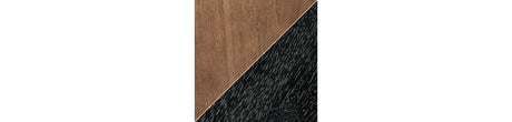 Hanneforth Coffee Table with 2 End Tables in Brown/Black by Ashley at Eve Furniture