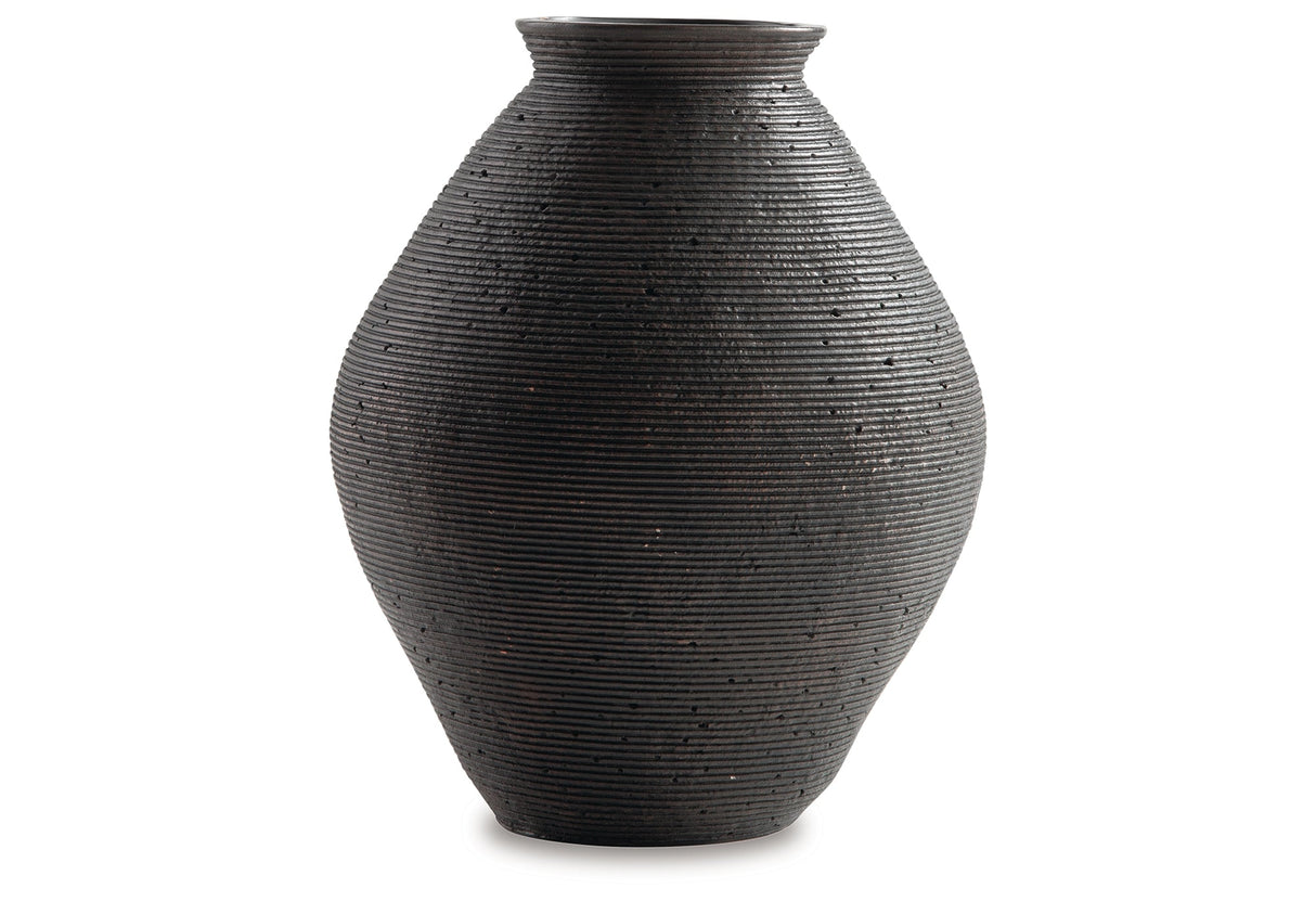 Hannela Antique Brown Vase by ASHLEY FURNITURE at Eve Furniture