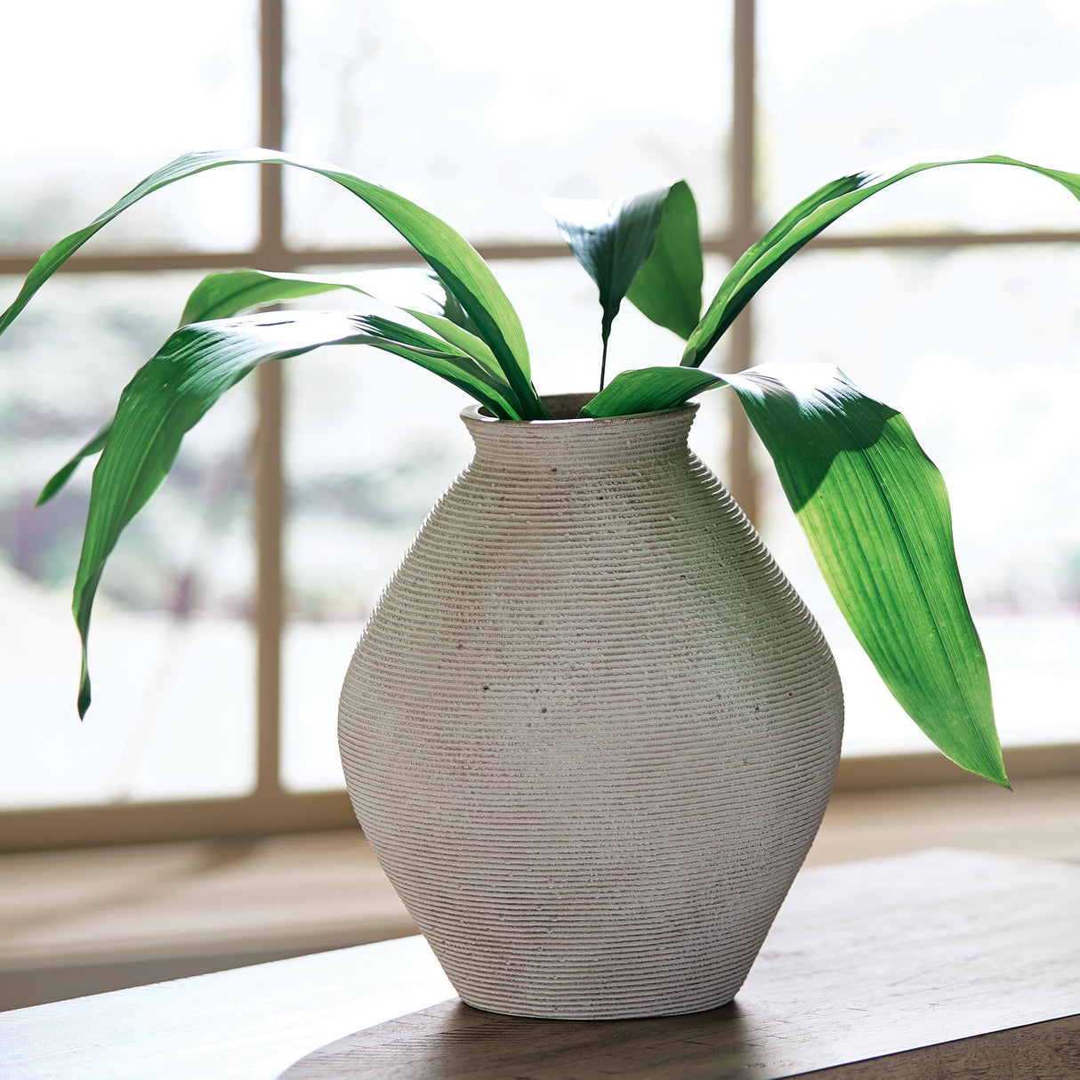 Hannela Antique Tan Vase by ASHLEY FURNITURE at Eve Furniture