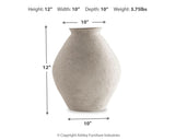 Hannela Antique Tan Vase by ASHLEY FURNITURE at Eve Furniture