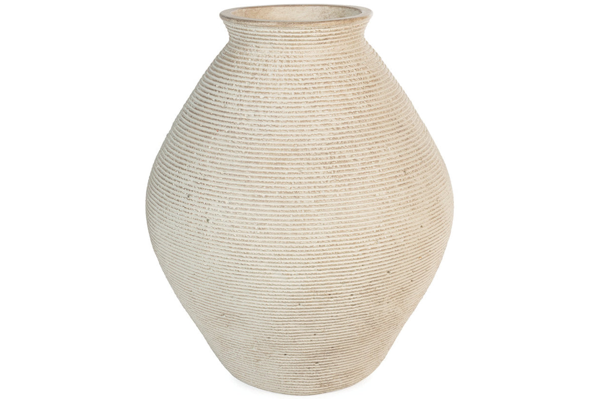 Hannela Antique Tan Vase by ASHLEY FURNITURE at Eve Furniture