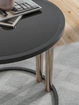 Hannerly Black/Gold Finish Table (Set of 3) by Ashley at Eve Furniture
