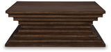 Hannodream Warm Brown Coffee Table by Ashley at Eve Furniture