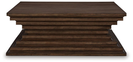 Hannodream Warm Brown Coffee Table by Ashley at Eve Furniture
