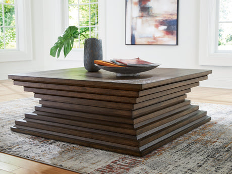 Hannodream Warm Brown Coffee Table by Ashley at Eve Furniture
