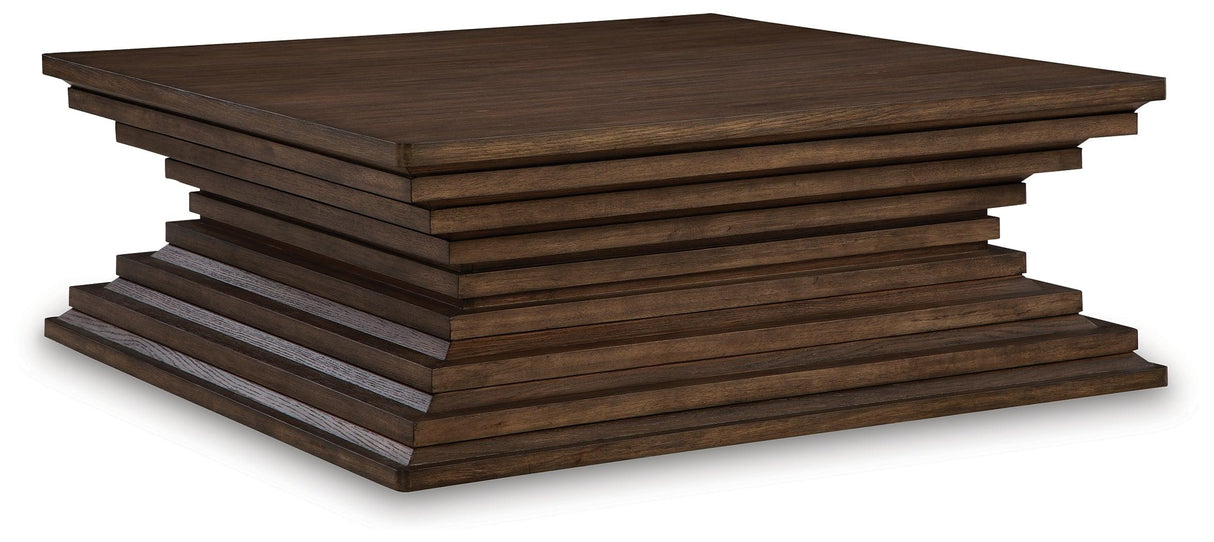 Hannodream Warm Brown Coffee Table by Ashley at Eve Furniture