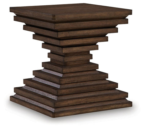 Hannodream Warm Brown End Table by Ashley at Eve Furniture