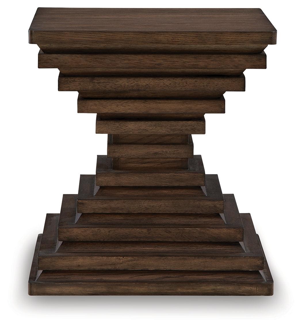 Hannodream Warm Brown End Table by Ashley at Eve Furniture