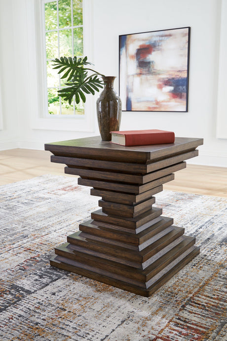 Hannodream Warm Brown End Table by Ashley at Eve Furniture