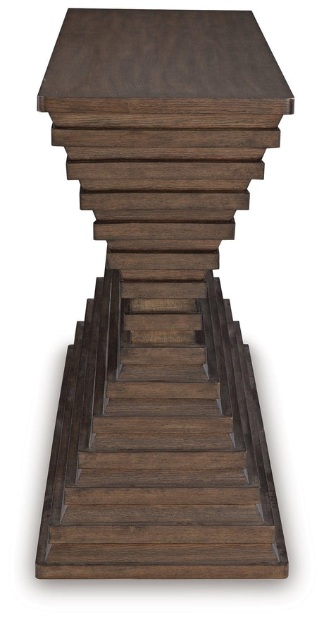 Hannodream Warm Brown Sofa Table by Ashley at Eve Furniture