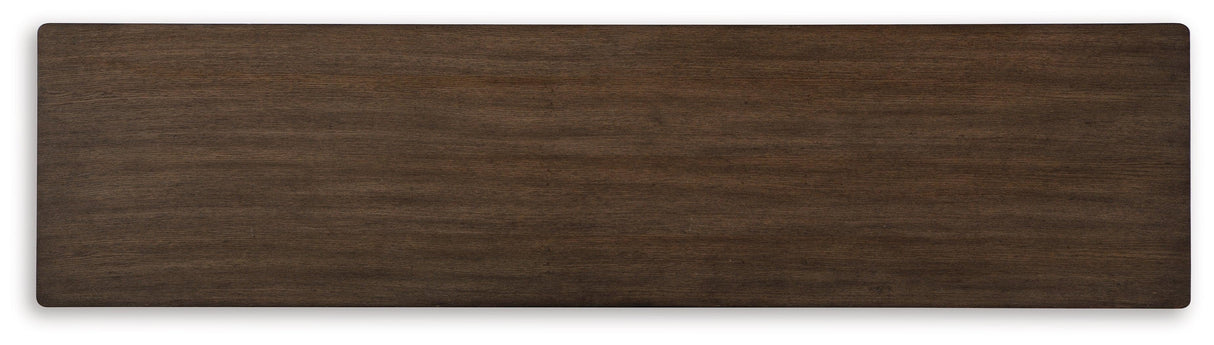 Hannodream Warm Brown Sofa Table by Ashley at Eve Furniture