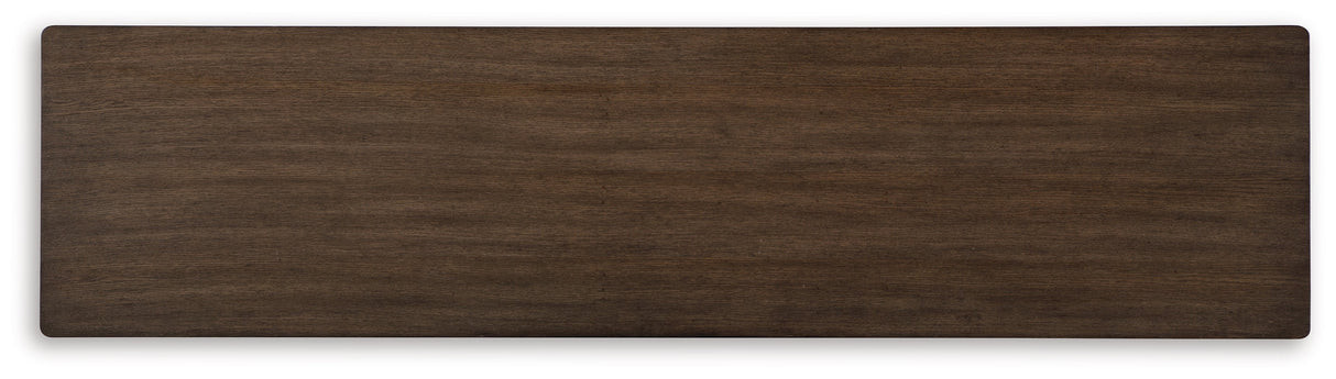 Hannodream Warm Brown Sofa Table by Ashley at Eve Furniture