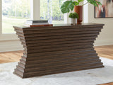Hannodream Warm Brown Sofa Table by Ashley at Eve Furniture