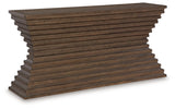 Hannodream Warm Brown Sofa Table by Ashley at Eve Furniture