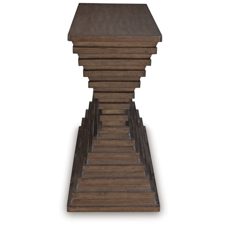 Hannodream Warm Brown Sofa Table by Ashley at Eve Furniture