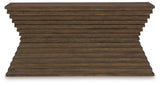 Hannodream Warm Brown Sofa Table by Ashley at Eve Furniture