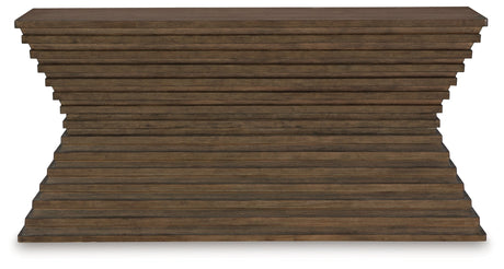 Hannodream Warm Brown Sofa Table by Ashley at Eve Furniture