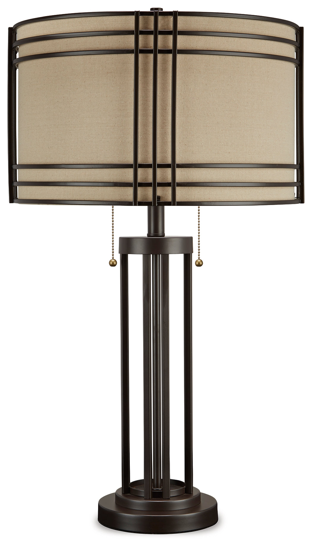 Hanswell 2-Piece Table Lamp Set in Dark Brown by Ashley at Eve Furniture