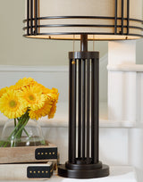 Hanswell 2-Piece Table Lamp Set in Dark Brown by Ashley at Eve Furniture