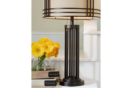 Hanswell Dark Brown Table Lamp by Ashley at Eve Furniture