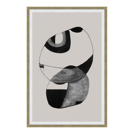 Happiness 1 Abstract Ink Print Wall Decor by Moe's Home at Eve Furniture