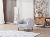 Happy 4-pieces (2 Sofa & 2 Chair) Livingroom Set in Grey by Furnia at Eve Furniture