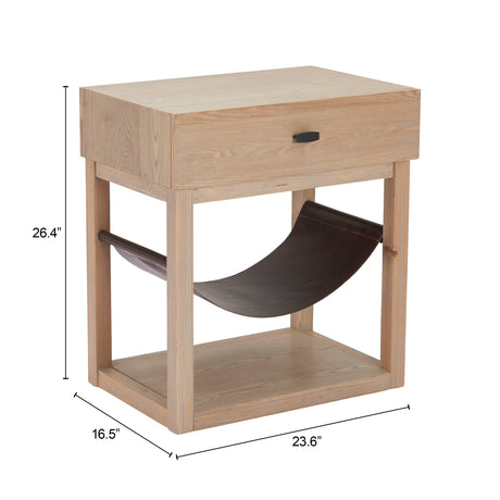 Haram Natural Side Table by Zuomod at Eve Furniture