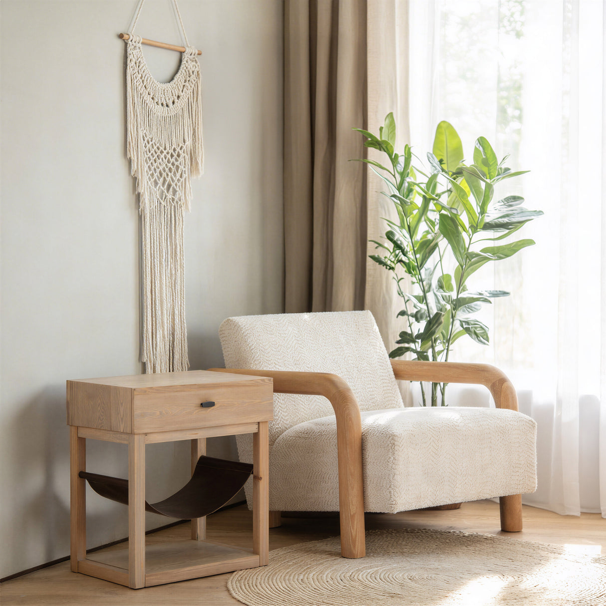 Haram Natural Side Table by Zuomod at Eve Furniture